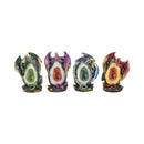 Geode Keepers set of 4 lightup dragon crystal figurines 12cm