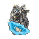 Blue Nest Guardian Dragon Figurine 13cm