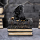 Secrets of the Dragon Box Gothic Skull Books Trinket 19cm 7