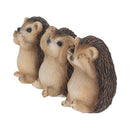 Three Wise Hedgehog Figurines Hedgehogs 9cm 2