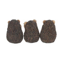 Three Wise Hedgehog Figurines Hedgehogs 9cm 4