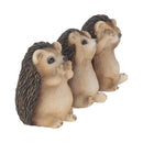 Three Wise Hedgehog Figurines Hedgehogs 9cm 6