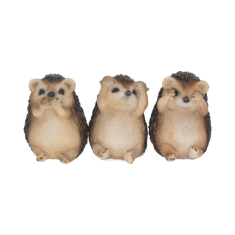 Three Wise Hedgehog Figurines Hedgehogs 9cm
