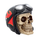 Hell Fire Biker Flame Helmet Skull Ornament 15cm