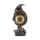 Clockwork Reign Steampunk Dragon Mantel Clock 28cm