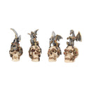 Mind Machines Steampunk Dragons Skulls Set of 4 10.5cm