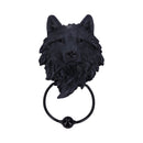 Dark Guardian Wolf Black Canine Door Knocker 22.8cm