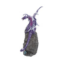 Amethyst Custodian Fantasy Purple Dragon Sitting On a Geode 22cm 2