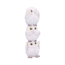 Wisest Totem Three Wise White Owls Ornament 20cm