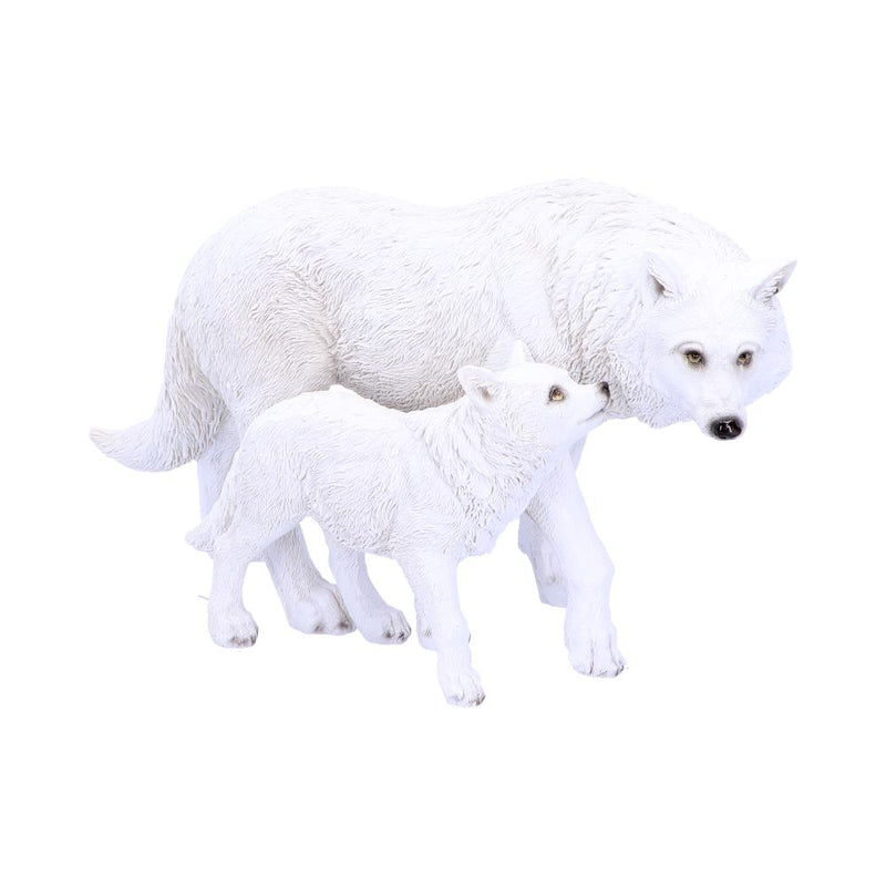 Winter Offspring Mother and Wolf Pup Ornament
