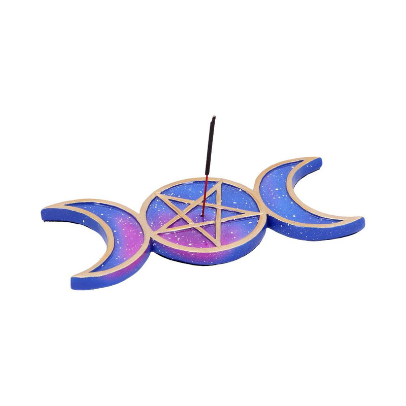 Galaxy Triple Moon Goddess Incense Stick Burner Set of Four