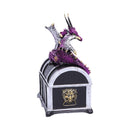 Reptilian Riches Dragon Sitting on a Treasure Chest Storage Box 15cm 4
