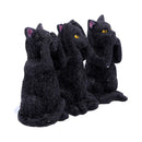 Three Wise Felines Black Cat Figures 8.5cm 4