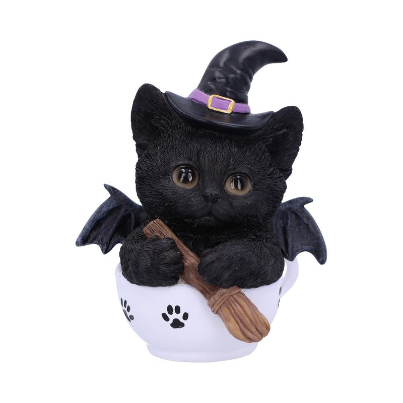 Kittea Novelty Tea Cup Witch Cat Figurine