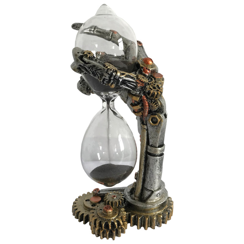Steampunk Time after Skeletal Hand Sand Timer 16cm