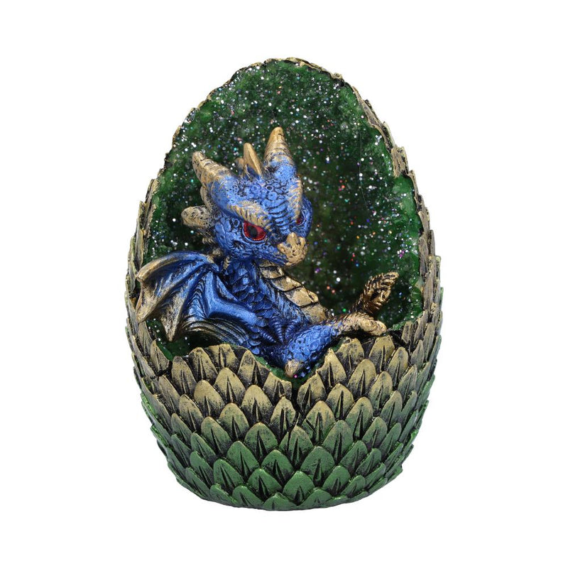 Blue Geode Home Glittering Hatchling and Egg Figurine 10.7cm