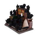 The Witches Litter Display of 36 Black Cat Familiars with a Decorated Stand 24.8cm 2