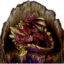 Arboreal Hatchling Red Dragon in Tree Trunk Light Up Figurine 10.8cm 5