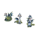 Triple Trouble Small Set of Three Dragon Infant Ornaments 8cm