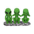 Three Wise Martians 16cm See No Hear Speak Evil Alien Figurines