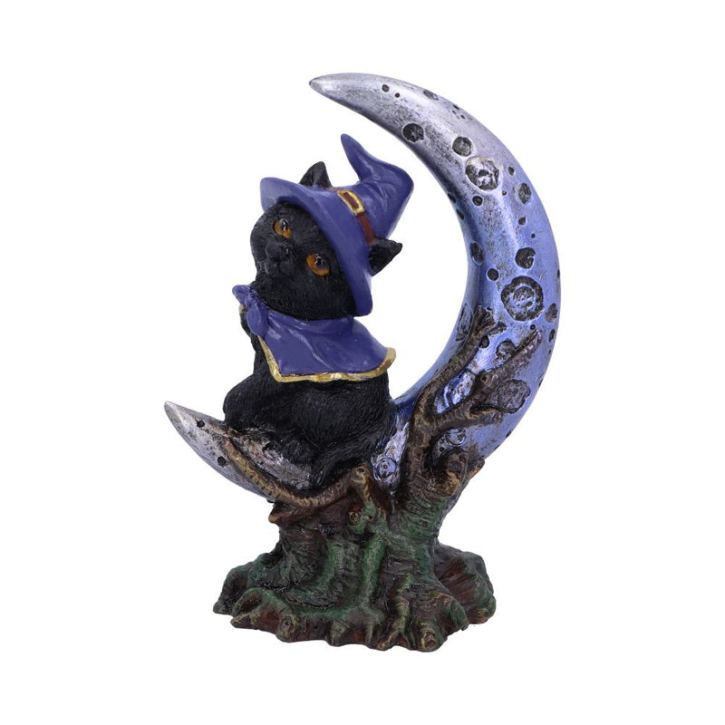 Sooky Witches Familiar Black Cat and Crescent Moon Figurine