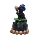 Spook Witches Familiar Black Cat and Bubbling Cauldron Figurine 12cm 4