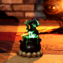 Spook Witches Familiar Black Cat and Bubbling Cauldron Figurine 12cm 8