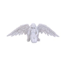 White Angels Offering Kneeling Caped Angel Figurine 38cm
