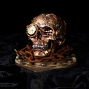 Bronze Scrapped Skull Steampunk Scrap Skeleton Figurine 19cm 8