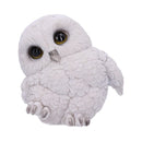 Feathers Cute Round Snowy Owl Figurine 12.5cm