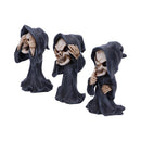 Three Wise Reapers 11cm See No Hear Speak Evil Cartoon Grim 2