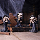 Three Wise Reapers 11cm See No Hear Speak Evil Cartoon Grim 7