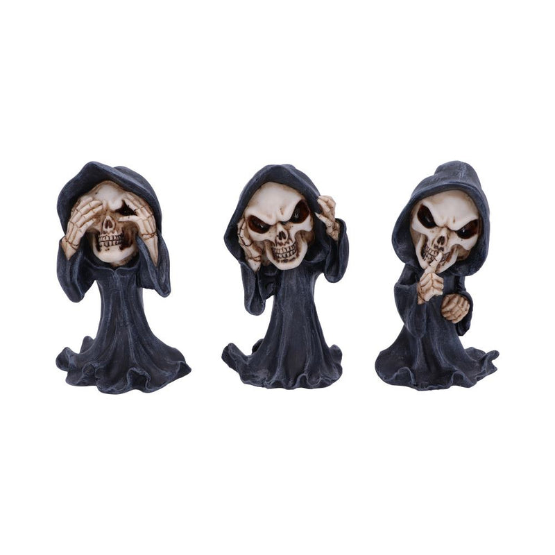 Three Wise Reapers 11cm See No Hear Speak Evil Cartoon Grim