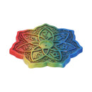 Rainbow Meditation Incense Burner Set of 4 12cm