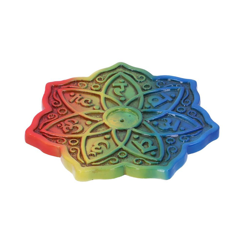 Rainbow Meditation Incense Burner 26cm Set of 4