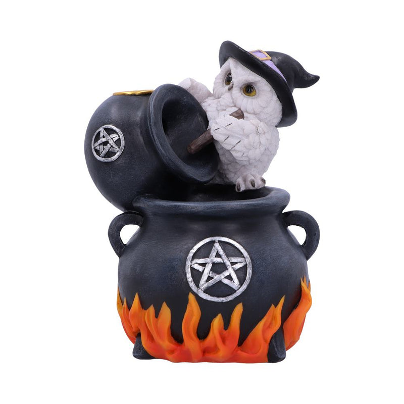 Snowy Brew Owl Backflow Incense Burner 17cm