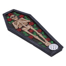 Rest in Roses Skeleton Coffin Incense Burner 21.5cm