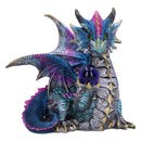 Orb Hoard Dragon Figurine Blue 15.5cm