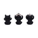 Three Wise Witchy Black Spell Cats 8.5cm 3