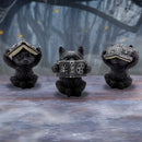 Three Wise Witchy Black Spell Cats 8.5cm 7