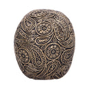 Paisley Black and Gold Skull Head 11.5cm 3