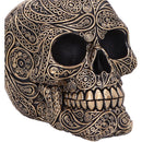 Paisley Black and Gold Skull Head 11.5cm 5