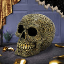 Paisley Black and Gold Skull Head 11.5cm 7
