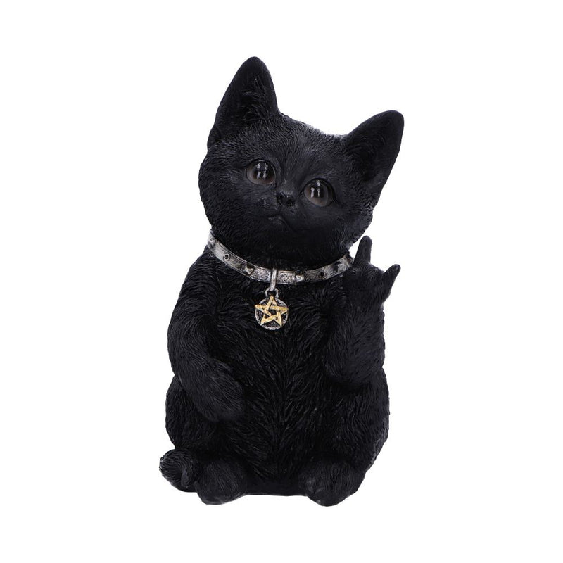Metallicat Black Cat Throwing Rock Hand Sign