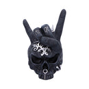 Horns Up Rocking Skull Ornament 17.5cm Resin Statue 2