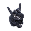 Horns Up Rocking Skull Ornament 17.5cm