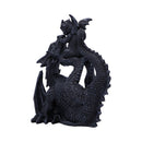 Black Drakaina and Dragonling Figurine 22cm 2