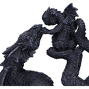 Black Drakaina and Dragonling Figurine 22cm 5