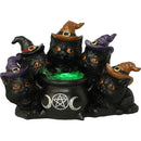 Kindles Potion Light Up Cats and Cauldron Ornament Kindles 18.5cm 6