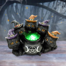 Kindles Potion Light Up Cats and Cauldron Ornament Kindles 18.5cm 7